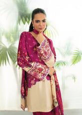 Marine By Rashid Textile Luxury Printed Silk 3 Piece Unstitched Suit RT25LS D-1003
